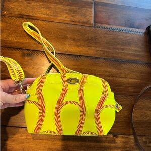 Girl got game softball cross body purse